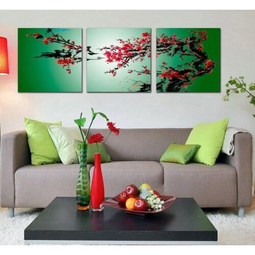 3 pcs modern canvas wall art prints Still Life white flowers Modular poster prints Wall Pictures for living room home decor