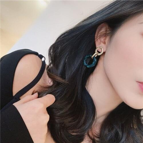 MOFLO Fashion Designer Cute Earring Irregular Geometric Acrylic Long Big Earrings Dangle Jewelry Elegant Pendientes for Women