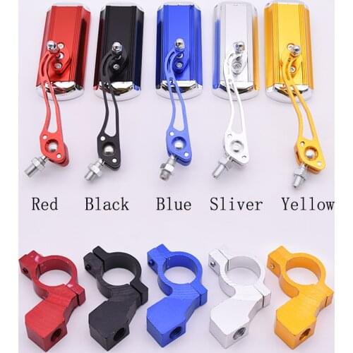 E0322 Motorcycle Rearview Mirror Aluminum Rear View Mirrors Handlebar Side Rearview Mirror 10mm for 7/8" 22mm Bar