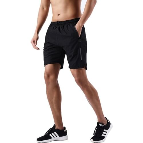Men Running Shorts Marathon Sports Jogger Fitness ZIP Pockets Shorts Quick Dry Men Gym Breathable Shorts Sport gyms Short