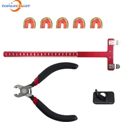 Toparchery Nocking Points D Loop Nock Pliers 5pcs Archery String Nocking Point Bow Square Archery Nock Set