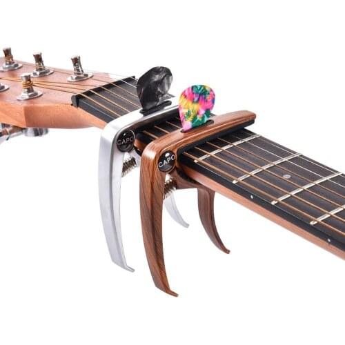 Excellent Metal Guitar Capo Adjustment Clip Guitar Capo for Acoustic Electric Guitars Bass Ukulele Mandolin Banjo Picks holder