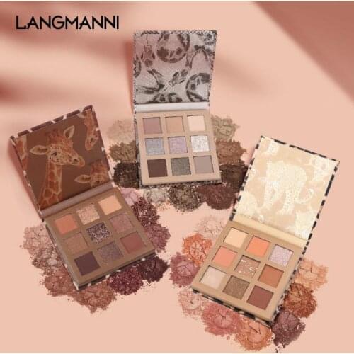 9 Color Full Matte Eye Shadow Palette Natural Makeup Eye Shadow New Transparent Acrylic Eye Pigments Foggy Makeup Cosmetic TSLM1