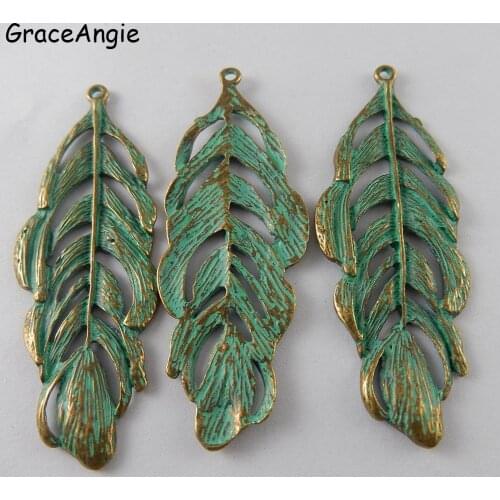 10PCS Jewelry Craft Alloy Charms Retro Accessories Punk Pendant For Boho Necklace Bijoux palm tree leaves Metal Accessories