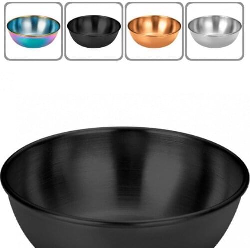 Durable Stainless Steel Round Dipping Bowl Mini Appetizer Plate for Party