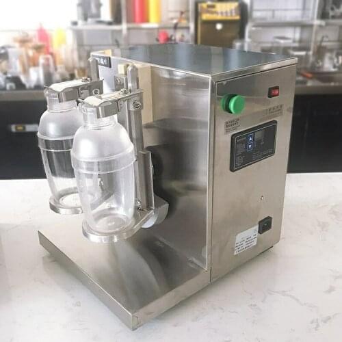 New type automatic milk tea shaker machine stainless steel double head milk tea bubble tea shaker cup shaker 220V