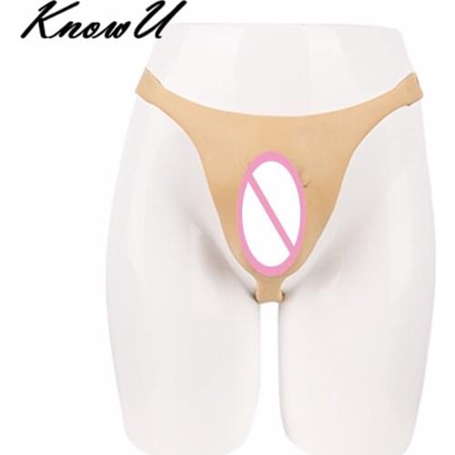 KnowU Silicone Thong Panty Briefs Transgender Vagina Transvestite sous-vêtements en silicone нижнее белье