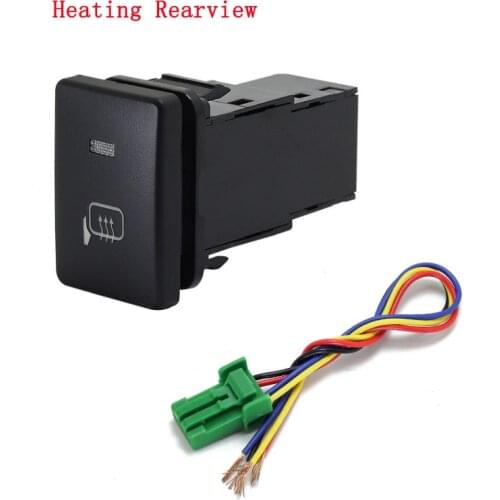 1PC Heating Rearview fan After Fog Light Rearview mirror folding Switch Button For Suzuki Jimny 2019