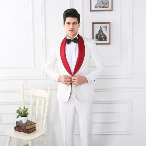 High Quality One Button Groomsmen Shawl Lapel Groom Tuxedos Men Suits Wedding/Prom Best Man Blazer ( Jacket+Pants+Tie) T07