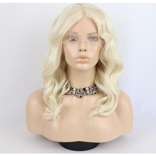 Honey Blonde 613 Body Wave Synthetic Lace Front Wig Natural Hair Lolita Cosplay Short Hair Wig White Lace Frontal Wigs for Women