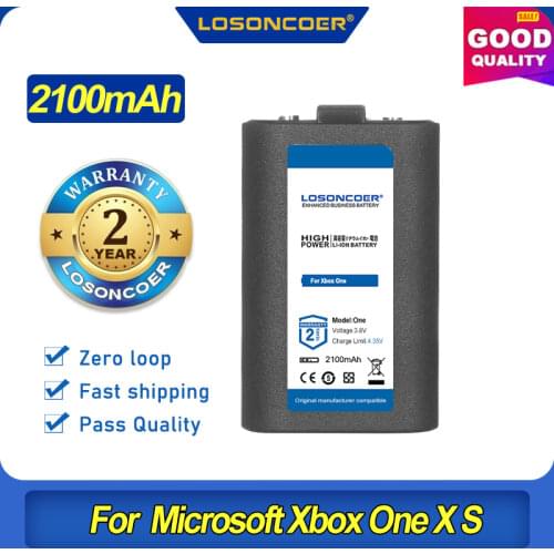 100% Original LOSONCOER 2100mAh Battery For Microsoft XBOX ONE Controller Wireless Gamepad Joypad Replacement Battery
