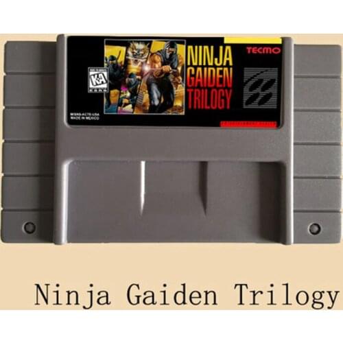 Ninja Gaiden Trilogy 16 bit Big Gray Game Card For USA NTSC Game Console