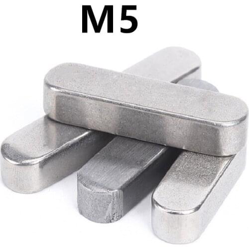 50PCS M5x10/12/14/16/18/20/25/30mm GB1096A Square And Rectangular Keys 304 Stainless Steel Dowel Drive Shaft Parallel Key