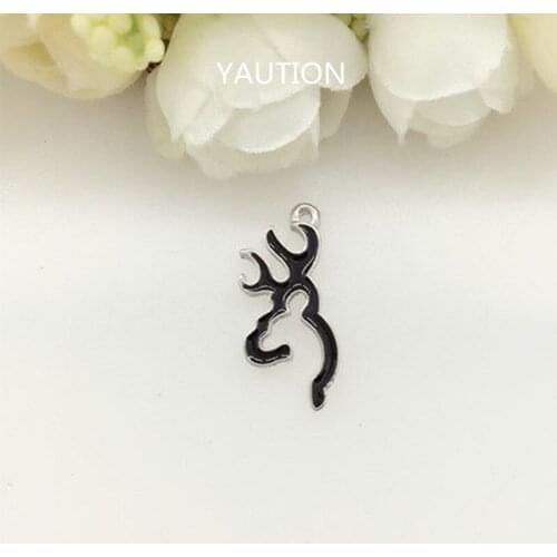 NEW 8pcs black Browning Deer Alloy Metal Charms New Pendants Necklace making