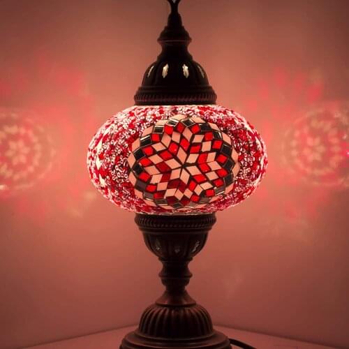 Lampshade Mosaic Lamp Handmade Colorful Turkish Moroccan Night Light Table Lamp Chandelier Home Decoration Lighting Products