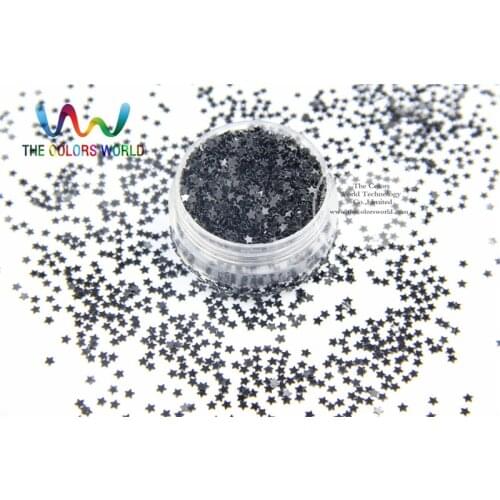 SSWJ2-12 Sequins Stars shape Black Color accessory for nail Art or DIY decoration
