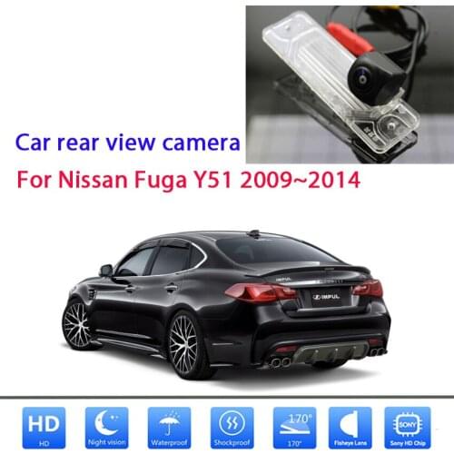 Car Reversing Parking Camera For Nissan Fuga Y51 2009 2010 2011 2012 2013 2014Full HD Night Vision Waterproof Rear View Camera