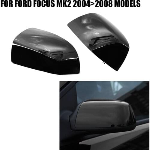 Side Mirror CAP for Ford Focus 2005-2007 ABS Plastic Door Mirror Cover Replacement Gloss Black 1 Pair Car Accessories