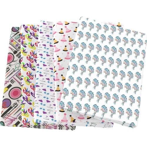 David accessories 50*145cm Back to School Polyester Cotton Fabric For Tissue Kids Needlework DIY,c14061