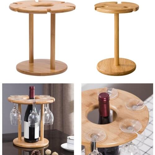 Wooden Wine Cup Holder Stand Goblet Wine Glass Holder Display Drying Rack