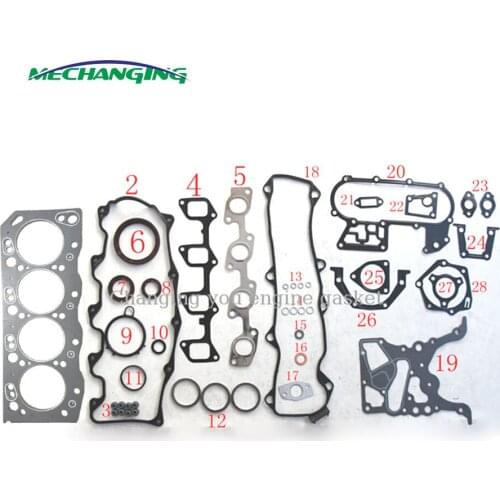 For TOYOTA LANDCRUISER HIACE III HILUX II 2.7 3L Engine Rebuilding Kits Automotive Spare Parts Engine Gasket 04111-54095