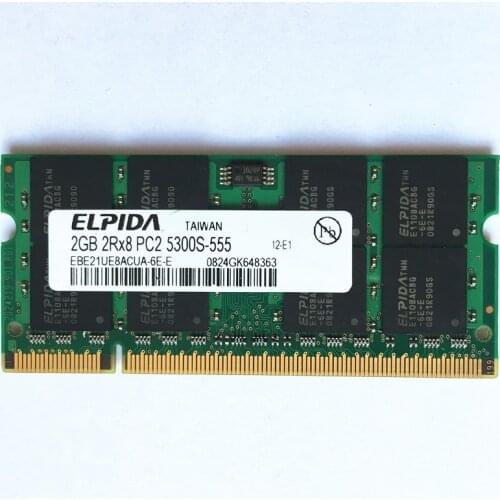 ELPIDA DDR2 RAMS 2GB 667MHZ laptop memory 2GB 1Rx8 PC2-5300S-555 ddr2 667 2gb laptop rams