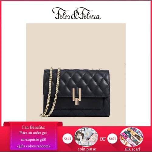 FELIX & FELICIA Brand Shoulder Bags For Women Fashion Ladies Crossbody Handbags Luxury Leather Designer Chain Flap Messenger Bag