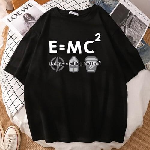 Energy Equation Letters Print T-Shirt Man Cool Punk Streetwear T Shirt Summer Short Sleeve Man Tshirts Vintage Fashion T-Shirts