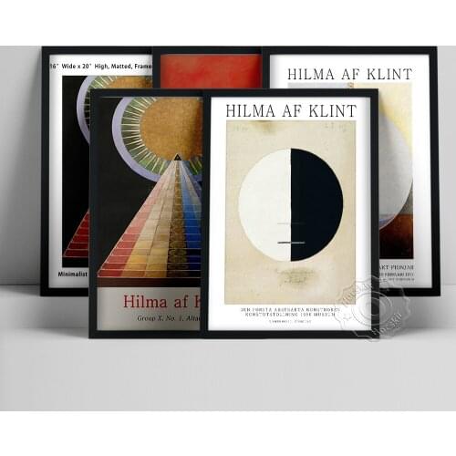 Hilma Af Klint Exhibition Poster, Altarpiece No 1 Group X Oil Painting, Geometric Abstraction Wall Art, Vintage Af Klint Prints