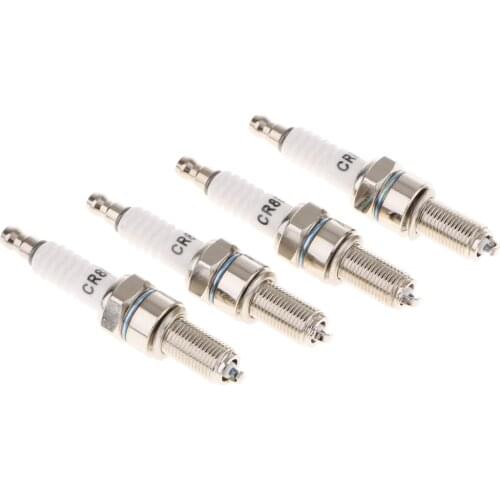 4 Pcs/Lot Motorcycle Ceramic Spark Plugs For CR8E/CR8EB/CR8EK/CR8EVX/CR8EIX/CR9E/B8RTC Motorcycle Spark Plugs Accesories