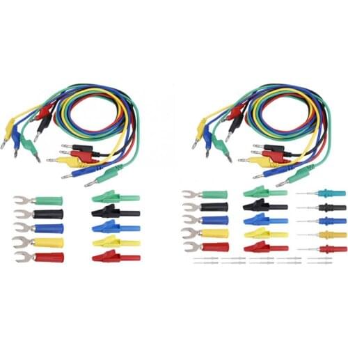 4mm Banana to Banana Plug Test Lead Kit for Multimeter Crocodile Clip & -type Probe Tripod