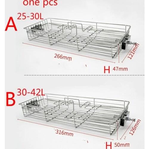 25--30L 40-42L Grill Basket stainless steel Oven Rotate Cage Roast Fish Shrimp Meat Shelf Baking Tools