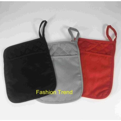 20pcs/lot Good Quality Hot Sale Kitchen Cooking Tools Kitchen Oven Gloves Heat Resistant Pot Holder Pure Color