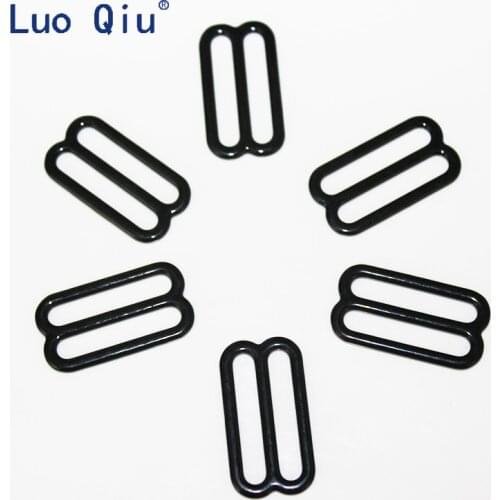 Luo Qiu 25mm bra adjustable buckles black 8 Bra underwear Metal&plastic buckle Brassiere clasp nylon coated metal (500 pcs/lot)