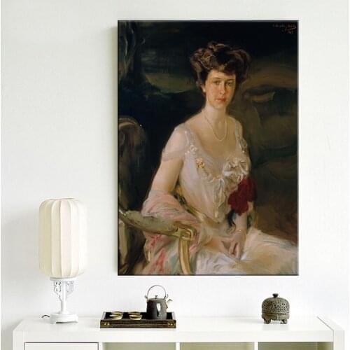 Mrs. Winthrop W. Aldrich by Joaquin sorolla Oil Painting Reproduction Canvas Abstract Poster Print Wall picture for living room