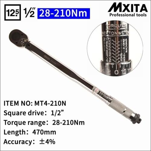 MXITA 1/2" 28-210N Professional Torque Wrench Bike car Repair Tool Torque Spanner Tool hand tool set
