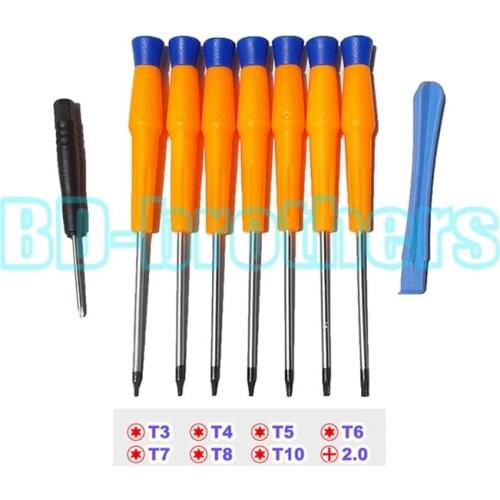 9 in 1 Opening Repair Tools kit, With T3 T4 T5 T6 T7 T8 T10 1.5 Phillips Screwdriver For MOTO,Motorola Phone Repairmen 100sets