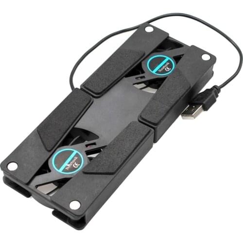 Laptop Stand Dual Cooling Fan Notebook Computer Holder Foldable USB Support Holder