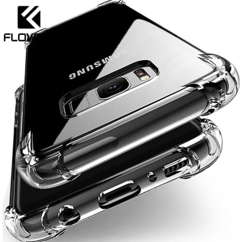 FLOVEME Ultra Soft Shockproof Case For Samsung Galaxy A50 A70 Clear Silicone Case For Samsung S10 S9 S8 S10 Plus Note 10 9 8 Bag