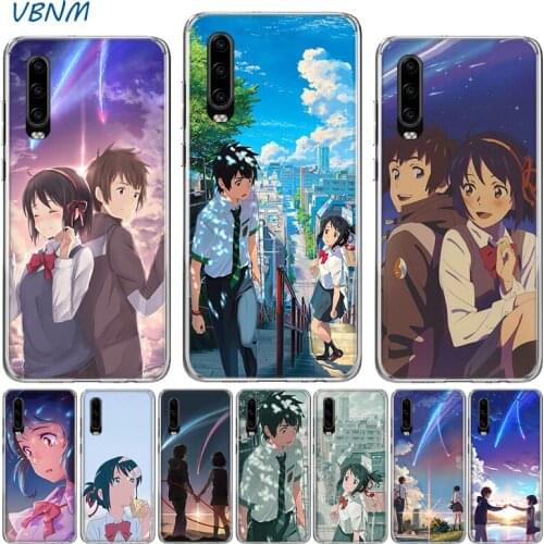 Kiminonawa Your Name Anime Silicone Case For Huawei P40 P30 P20 Mate 30 20 10 P10 Pro+ lite P Smart Z Plus + 2019 2018 Cover