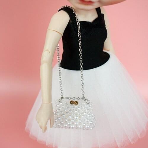 1PCS 1/6 Dolls Cute Handmade Simulation Pearl Bag for Blyth, Barbi, Pullip, BJD Doll Clothes Accessories
