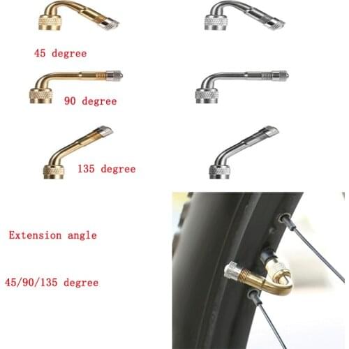 45/90/135 Degree Angle Brass Valve Bike Air Tyre Extender Motorcycle Adaptor Inflatable Tube Extension Adapter Bicycle Tools