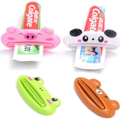 1pcs Animal Toothpaste Dispenser Plastic Tooth Paste Tube Squeezer Useful Facial Cleanser Rolling Holder For Bathroom Household