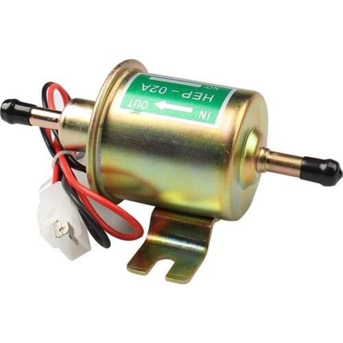 2pcs/set HEP-02A (3-8 PSI) 12V Low Pressure Heavy Duty Gas Diesel Inline Electric Fuel Pump