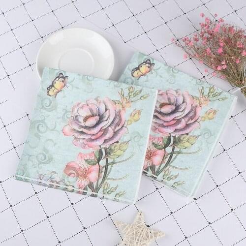 20pcs Environmentally Napkins Paper Decoupage Tissue Flowers Wedding Birthday Diy Decoration Health Care Accessories
