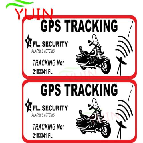 2X Amusing GPS TRACKING Warning Car Sticker Fashion PVC Bumper Window Decoration Motorcycle Accessories Waterproof Decal 6*3cm