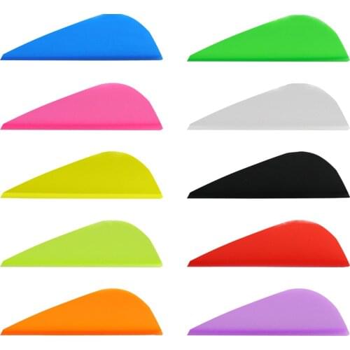 50PCS Arrow Feather 2'' Plastic Fletch Vanes Archery Bow Feathers Carbon Fiberglass Shooting