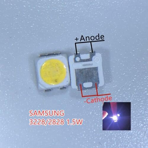 50PCS LED FOR SAMSUNG TV Application High Power LED LED Backlight TT321A 1.5W 3V 3228 2828 Cool white LED LCD TV Backlight