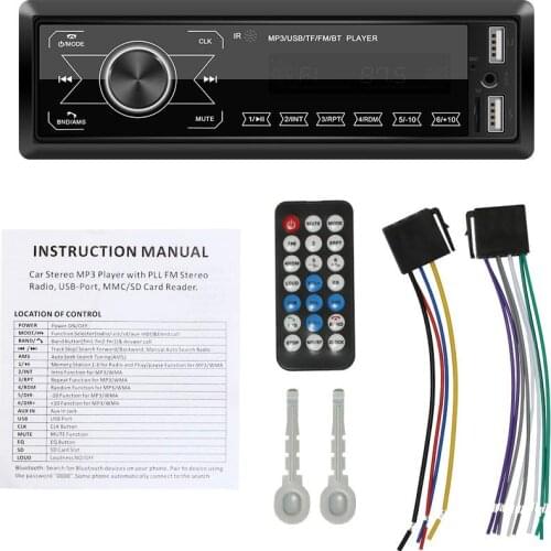 Bluetooth 1 DIN Car Stereo In Dash AUX-in FM Radio Handsfree Call MP3 Player car Accessories