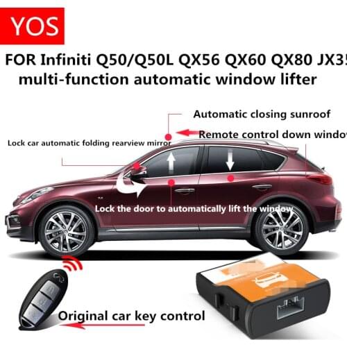 Automatic window closer FOR Infiniti QX50 Q50L QX56 QX60 QX80 JX35 FX 35 Rearview mirror automatic folding modification